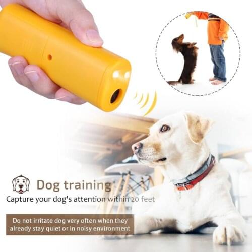 Pet Dog Anti Barking LED Ultrasonic Stop Bark Training Device 3 in 1 Anti Barking Ultrasonic Without Battery