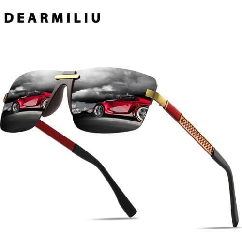 DEARMILIU 2019 luxury Mens Polarized Sunglasses Women Big Square Driving Eyewear Sun Glasses Goggle UV400 Gafas De Sol For Men