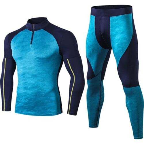 Psvteide 2 Piece Tracksuit Men Sport Wear Compression Set Sportswear Man Long Sleeve Cycling Jerseys Slim Fit Comfortable Suits