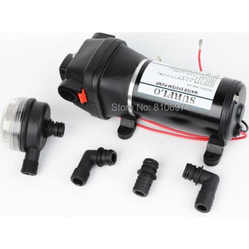 SURFLO KDP-41 DC electric 4 chamber santoprene membrane pump 24V high flow diaphragm pump 17L/min 40psi cutoff pressure switch