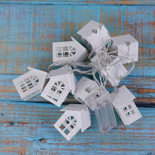 2m 10pcs Led Christmas Tree House Style Fairy Light Led String New Year Gifts