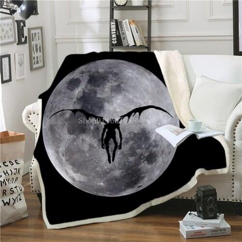 Death Note Anime Printed Ultra-Soft Micro Fleece Blanket Flannel Throw Sherpa Boys Kids Love Bedspread Bedding Sofa