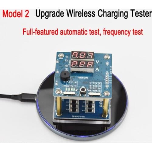 QI 5W 7.5W 10W 15W Smart Wireless Charger Tester Professional Wireless Charging Receiver Detector LED Voltage Current Indicator