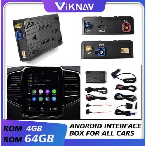 Car radio universal android video interface box car screen upgrade system box decoding tool for all cars with carplay