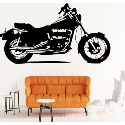 Old Style Motorcycle Pattern Wall Sticker for Living Room Bedroom Wall Decal Vinyl Self Adhesive Decor Waterproof Classic 3969