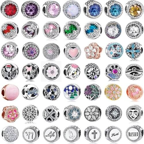 Bright Star Family Tree Doctor Green Lucky Clover Daisy Flower Crown beads Silver 925 charms Fit Fashion Bracelet Diy Jewelry