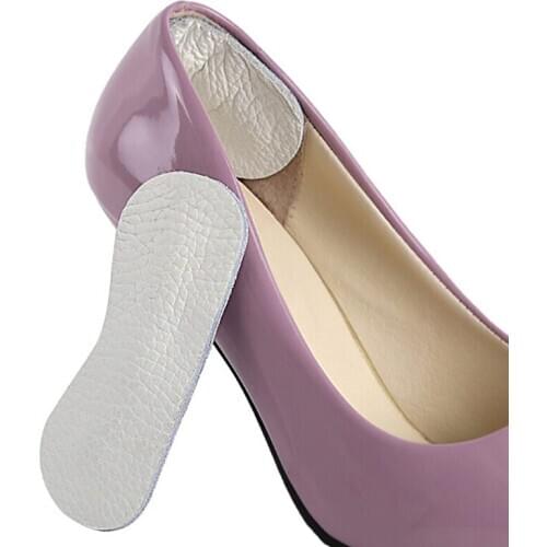 1 Pair Leather Insole Insert Heel Liner Grips High Heel Comfort Pads Feet Care Accessories Anti-wearing Heel Sticker Patch