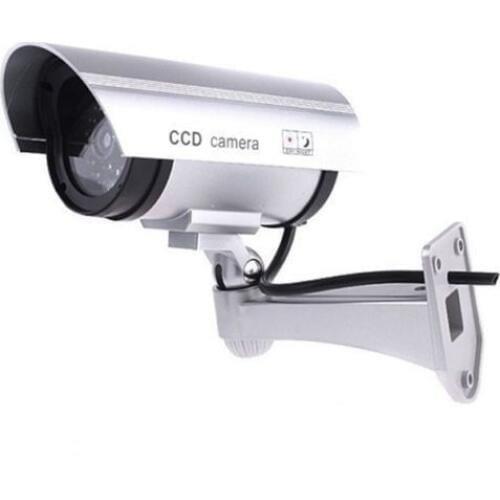 1pcs Surveillance Security Dummy Fake Home Simulated Camera Bullet CCTV W/B LED Light
