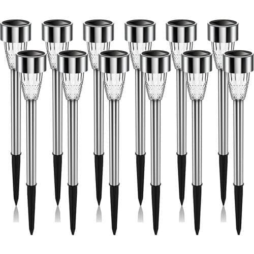 12 Pack Solar Lights Outdoor Decorative, 8H Waterproof Solar Garden Lights, Anti-Deform Pathway Light