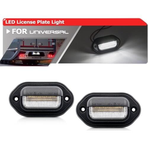 2PCs 12V/24V White SMD Universal Rear Led License Plate Light For Trailer Truck UTE Caravan Lorry Boat Bus Auto Lamp
