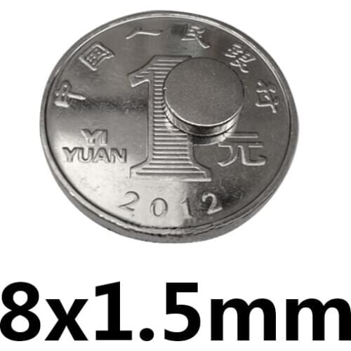 20/50/100PCS 8x1.5 mm circular Small Magnet 8mmx1.5mm N35 Neodymium Magnet Dia 8x1.5mm Permanent NdFeB Magnet 8*1.5 mm