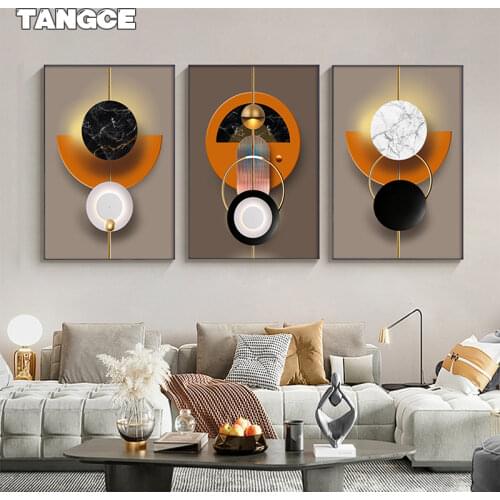 Abstract Nordic Marble Geometric Canvas Painting Fashion Wall Art Posters and Prints for Living Room Modern Pictures Decorative