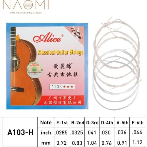 NAOMI Alice Guitar Strings A103-H For 6 Strings Classical Guitar Parts Accessories