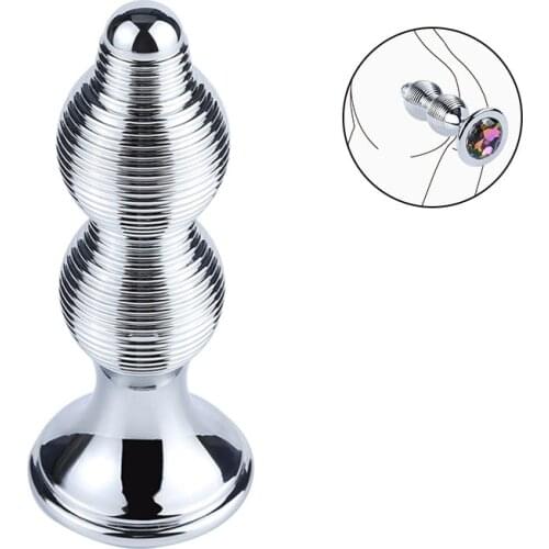 Anal Plug Butt Plug Sex Toys for Women Men Jewelry Diamond Large Sex Toys Stainless Steel Metal Smooth Anal Dildos