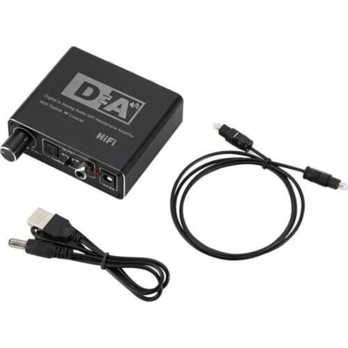 192kHz DAC Converter Digital Optical Coaxial Toslink to Analog L/R RCA 3.5mm Jack Audio Converter Adapter With Volume Control