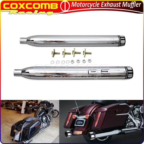 For Harley Touring Road King Electra Glide Road Street Glide 1995-up Motorcycle Slip On Exhaust Muffler 45mm Silencer Pipes