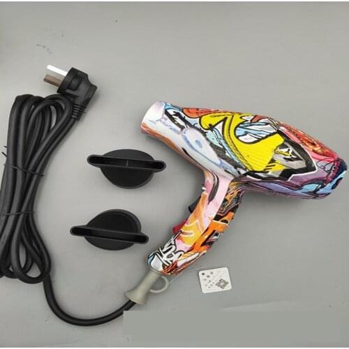 Hot-selling graffiti hair dryer high power 2400W hair salon professional salon hair dryer household low noise hair dryer