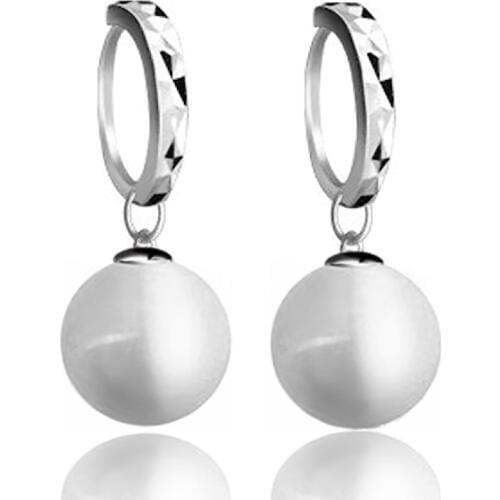 Hot Sale 925 Sterling Silver Lever Back Earring White Opal Cat Eyes Stone Jewelry For Woman Girls High Quality Promotions