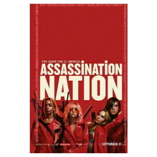 Hot Assassination Nation Girl Fight USA Moive Silk Fabric Wall Poster Art Decor Sticker Bright