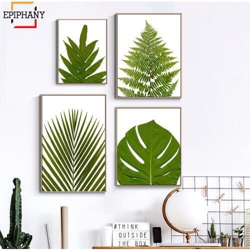 Tropical Botanical Prints Monstera Leaf and Ferns Giclee Art Canvas Painting Modern Wall Pictures Nordic Posters for Living Room