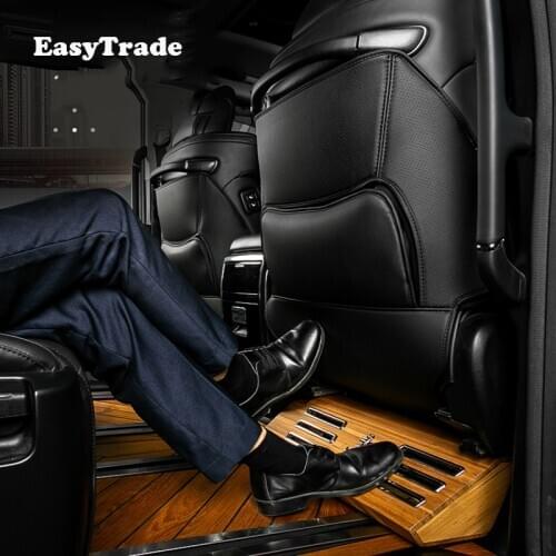 For Toyota Alphard Vellfire 30 Series 2016-2019 2020 Leather Car Seat Anti-Kick Mat Rear Row Seats Cover Back Protection Mats