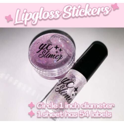 Crystal Clear Stickers For Lipgloss Tube and Containers : Rectangle or Circle shape, Cosmetics , home made, organic products pac