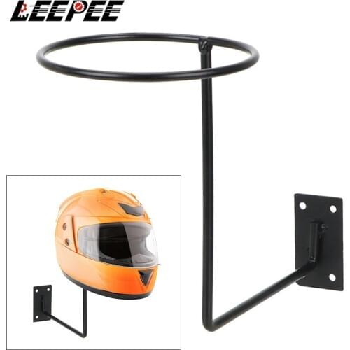 LEEPEE Helmet Display Stand Aluminum Wall Mounted Hook Rack Motorcycle Helmet Holder For Hat Cap Motorcycle Accessories