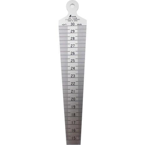 SHINWA Stainless Steel Hole Ruler Inner Diameter Measurement Gap Measuring Ruler Gauges 1-60mm