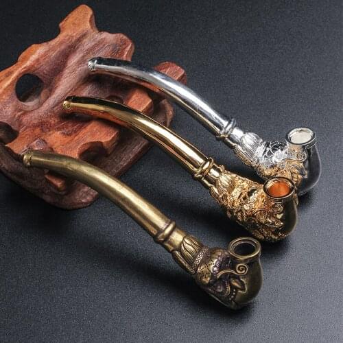 Copper Smoke Tipsy Dragon Phoenix Cigarette Holder Tobacco Pipe Desk Decoration Fathers Day gift Pipe Smokeing Accessories