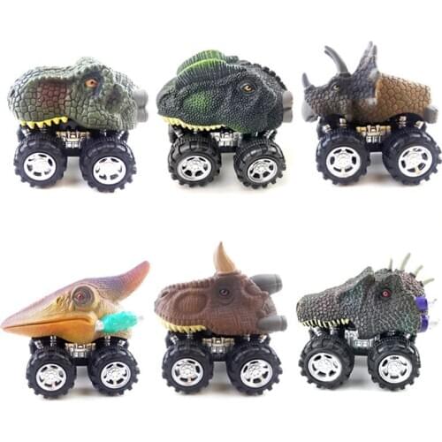 New Mini Dinosaur Car Model Childrens Toy Dinosaur Pull Back Car Toy Tyrannosaurus Car Action Figure Toys Christmas Gifts K12
