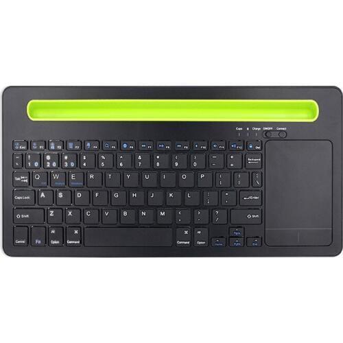 Multisync Bluetooth Keyboard Touchpad Gesture Control 78Keys Keyboard With Integrated Cradle Holds for Phone/ipad/Tablet
