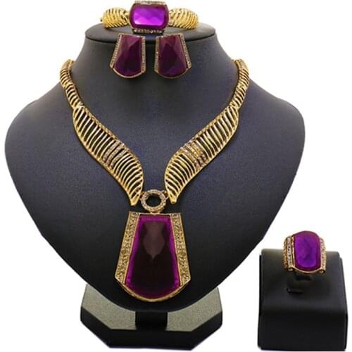 Longqu Exquisite Dubai Gold Jewelry Set Brand Nigerian Wedding woman accessories jewelry set African Beads Bridal Jewelry Set