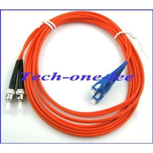 Wholesale SC to ST Fiber Patch Cable Cord Jumper Duplex MM 62.5/125 3M Free shipping