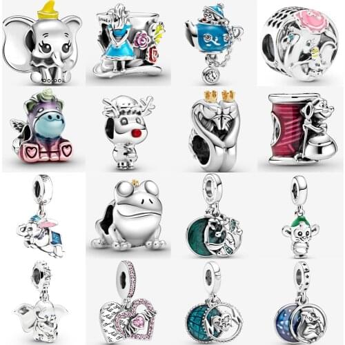 2019 Real 925 Sterling Silver Carousel Charm Stitch Christmas Charm Fit pandora Bracelet Angel of Love Dangle Charm DIY Jewelry