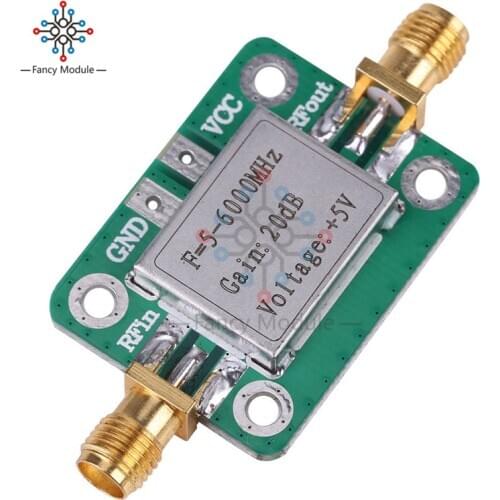5-6000MHz Gain 20dB Broadband RF VHF UHF Signal Power Amplifier Board Module VFH UHF SHF LNA 5V