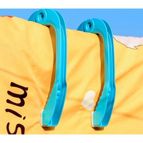 Clothespin Blue Oversized 2 Pieces Household Multifunctional Plastic Clip Beach Towel Laundry Clips Drying Rack Clothes Pegs