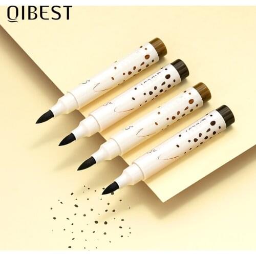 QIBEST 2 Colors Freckle Pen Soft Waterproof Dot Spot Pen Fine Face Concealer Point Out Depiction Natural Face Contouring Makeup