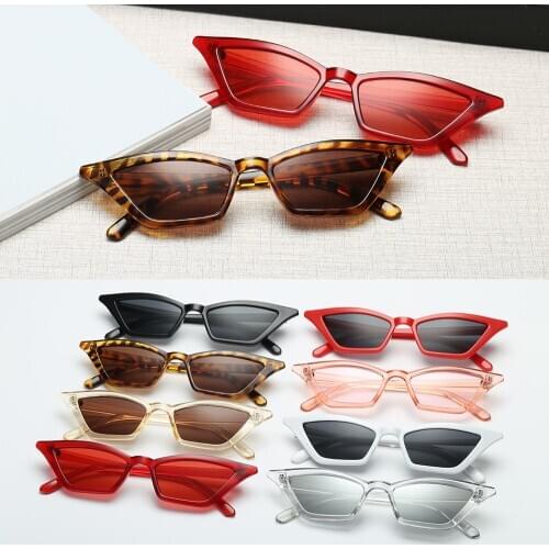 High Quality Women Small Frame Vintage Cat Eye Sunglasses UV400 Sun Shades Glasses Street Eyewear Trending Sunglasses Wholesale