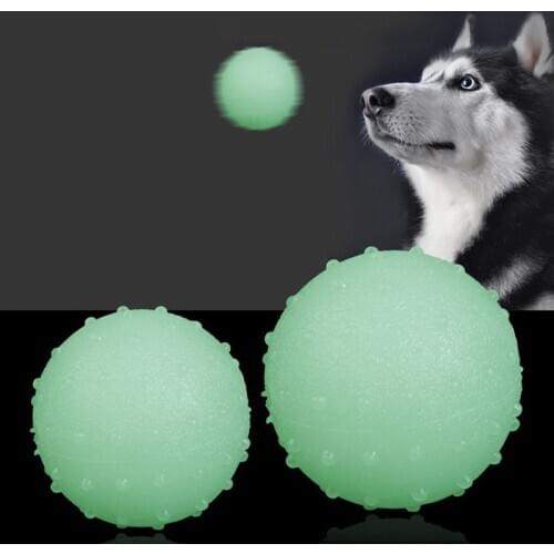 Reflective Solid Dog Toys Ball Pets Dogs Bouncing Ball Toys Pet Training Cat Toy Ball Puppy Interactive Play Toy Pet Supplies