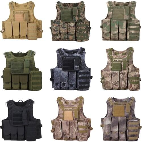 Tactical Vest Molle Combat Multicam Camouflage Airsoft Military Assault Plate Carrier Vest Outdoor Shooting Hunting Accessories