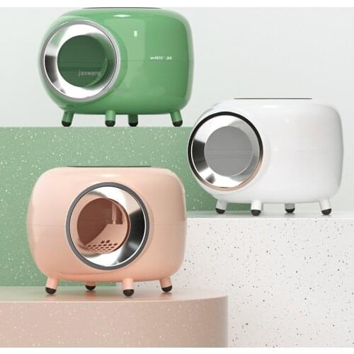 Enclosed Cats Litter Box Splash-proof Cat Plastic Toilet Tray Deodorant Kitty Cleaning Sand Box Pets Training Bedpans Supplies