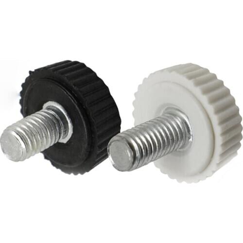 10pcs M4 straight line knurled hand screws plastic head adjustment screw round head handle bolt 6mm-30mm long