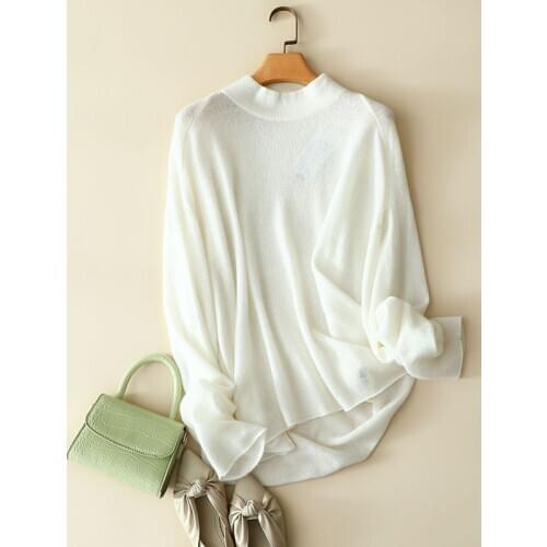 100% cashmere sweater turtleneck women softness long sleeve pullovers ladies oversized warm jumper tops knitted