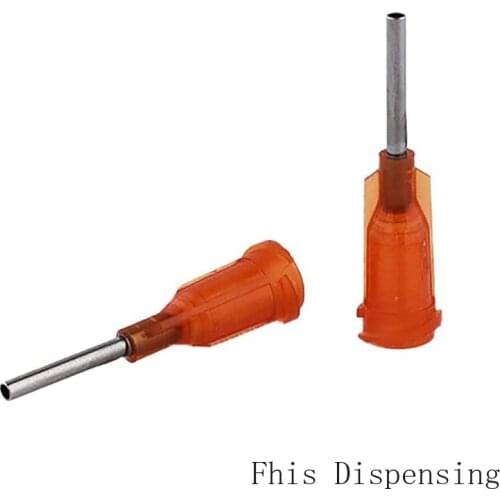 15G x 1/2" ID 1.37mm * OD 1.88mm Stainless Steel Blunt Tip W/ISO Standard Helix Luer Lock Dispensing Needle Pack of 50