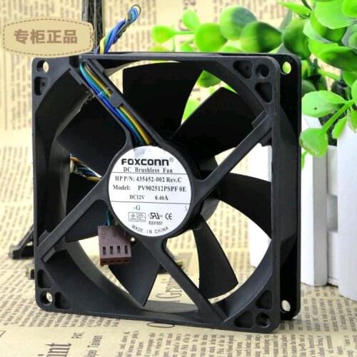 FOR FOXCOON foxconn PV902512PSPF 0E pv902512 pspf0e 12v 0.40a 90MM 25MM 9025Mm 4 lines fan