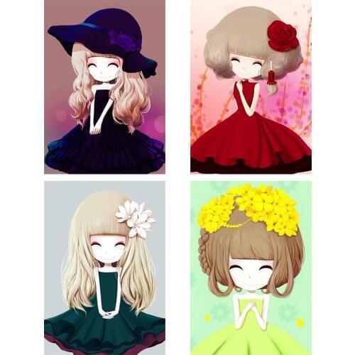 5D DIY girl portrait Diamond Painting Cartoon children Partial Drill Nouveaute Mosaic Embroidery Cross Stitch home decorative