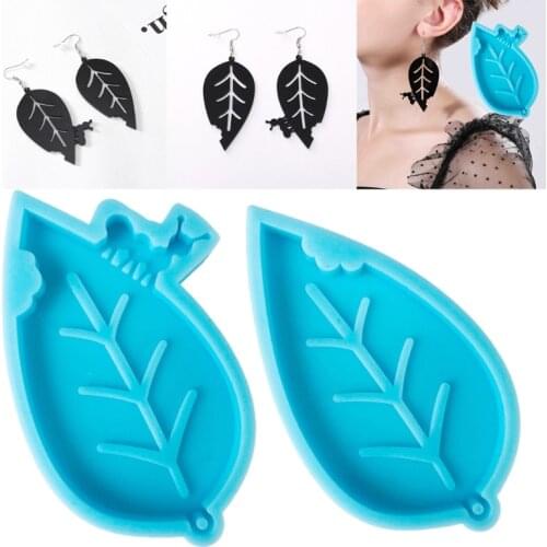 Ant Leaf Earrings Epoxy Resin Mold Keychain Necklace Pendant Silicone Mould DIY Crafts Jewelry Casting Tools Drop Shipping