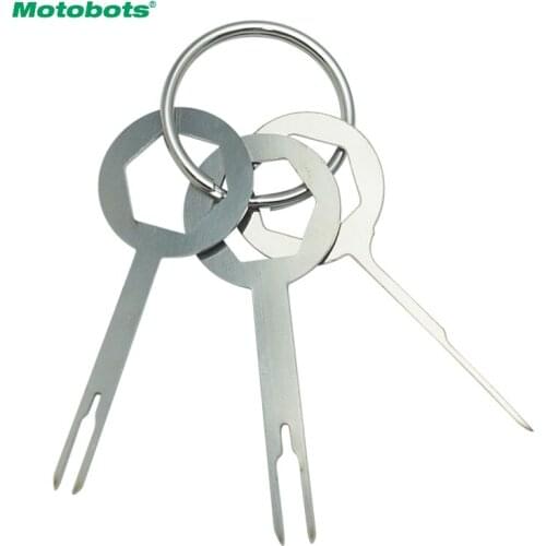 MOTOBOTS 3pcs/set Car Terminal Wiring Crimp Connector Extractor Pin Removel Key Tool Auto Terminal Removal Tool Kit #MX5754