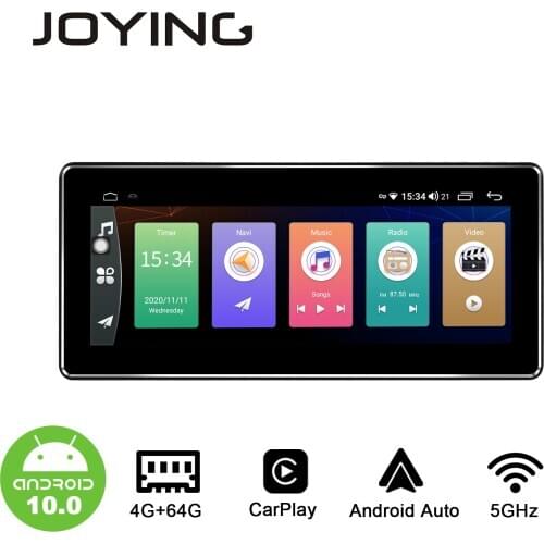 JOYING Android 10.0 Car Radio 4GB RAM&64GB ROM head unit GPS universalstereo 8.8inch/10.25 inch 1280*480 IPS screen with 4G DSP