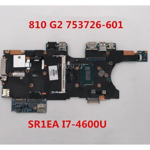 Free shipping For EliteBook 810 G2 Laptop motherboard 753726-601 753726-501 753726-001 With SR1EA I7-4600U CPU working well
